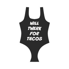 Load image into Gallery viewer, unique twerk tacos one piece swimsuit