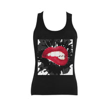 Load image into Gallery viewer, UNIQUE NOVELTY LIPPIE TANK TOP BLACK Women's UNISEX