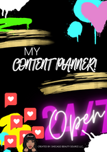 Load image into Gallery viewer, SOCIAL MEDIA CONTENT PLANNER
