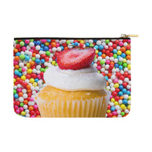 Load image into Gallery viewer, UNIQUE NOVELTY OVERSIZE MAKEUP COSMETICS TRAVEL BAG CUPCAKE 12.5''x8.5''