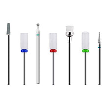 Load image into Gallery viewer, Ceramic Nail Drill Bits 7Pcs Nails File Bit 3/32" Acrylic Gel Nails