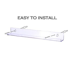 Load image into Gallery viewer, 66-90 Bottles 6 Pack Clear Acrylic Shelf Nail Polish Rack Salon Hanging Wall Display Storage Rack,6 pcs Acrylic Floating Wall Mount