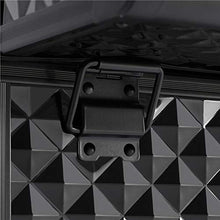 Load image into Gallery viewer, Large BLACK MAKEUP OR NAIL TECH Professional Rolling Travel Train Case