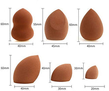 Load image into Gallery viewer, BROWN Pro Makeup Foundation Blending Sponges - 6Pcs Set