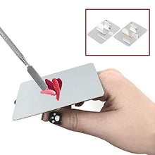 Load image into Gallery viewer, Stainless Steel Cosmetic Palette Makeup Palette, Ring Makeup Mixing Palette W/ spatula