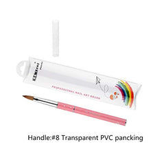 Load image into Gallery viewer, CRIMPED Kolinksy Nail Brush Sable Acrylic Brush 8, 10, 12, 14, 16