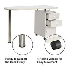 Load image into Gallery viewer, WHITE Nail Table Portable Manicure Table Station