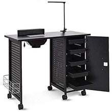 Load image into Gallery viewer, Manicure Nail Table, Steel Frame Nail Station Table Manicure Salon Spa Table Nail Art Desk