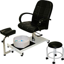 Load image into Gallery viewer, Hydraulic Lift Adjustable Pedicure Unit with Easy-Clean Bubble Massage Footbath & FREE STOOL