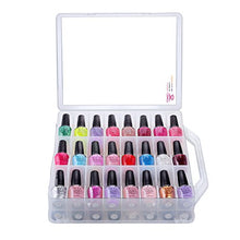 Load image into Gallery viewer, Clear Nail Polish Organizer Holder for 48 Bottles Adjustable Dividers Space Saver