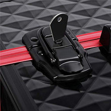 Load image into Gallery viewer, Large BLACK MAKEUP OR NAIL TECH Professional Rolling Travel Train Case