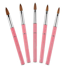 Load image into Gallery viewer, CRIMPED Kolinksy Nail Brush Sable Acrylic Brush 8, 10, 12, 14, 16