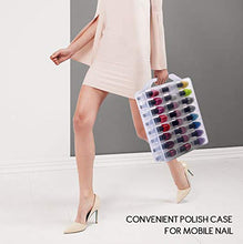 Load image into Gallery viewer, Clear Nail Polish Organizer Holder for 48 Bottles Adjustable Dividers Space Saver