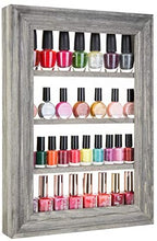 Load image into Gallery viewer, Wall-Mounted Burnt Wood 4-Tier Nail Polish Rack