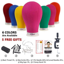 Load image into Gallery viewer, 22-24 COLORFUL 22-24 Inch Canvas Mannequin with Stand AND 4 GIFTS!