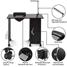 Load image into Gallery viewer, Manicure Nail Table, Steel Frame Nail Station Table Manicure Salon Spa Table Nail Art Desk