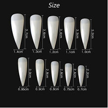 Load image into Gallery viewer, 100PCS Stiletto Nail Tips Shape Natural Half Cover False Nails