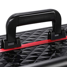 Load image into Gallery viewer, Large BLACK MAKEUP OR NAIL TECH Professional Rolling Travel Train Case