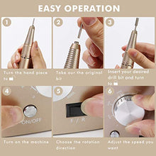 Load image into Gallery viewer, CHAMPAGNE PROFESSIONAL 30,000 RPM Nail Drill for Acrylic Nails