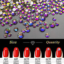 Load image into Gallery viewer, OVER 1600PCS AB Crystal FLATBACK Rhinestones Set