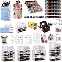 Load image into Gallery viewer, 66-90 Bottles3 OR 6 Pack Clear Acrylic Shelf Nail Polish Rack