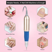 Load image into Gallery viewer, Nail Drill - Professional Nail Drill Machine 25000 Rpm Electric Nail Drill for Acrylic, Gel Nails, Manicure Pedicure Polishingwith 11Pcs Nail Drill Bits and Sanding Bands for Home and Salon Use