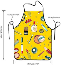 Load image into Gallery viewer, Nail Polish Makeup Adjustable Bib Apron, Washable Unisex Cooking Kitchen Aprons for Chef