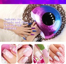 Load image into Gallery viewer, UV LED Nail Lamp, Belle 120W Rechargeable Gel UV Light for Nail Dryer Cordless Curing Lamp,Automatic Sensor Portable Nail Lamp for Fingernails and Toenails,Larger Space (Blueviolet Gradient)