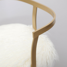 Load image into Gallery viewer, Devon & Claire Celina White Faux Fur Bar Stool