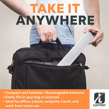 Load image into Gallery viewer, Lustrat LED Desk Lamp - Minimalistic Office Desk Lamp - Rechargeable Lamp with Bed, Study, and Work Desk Light Modes - Portable Table Desk Lamp for Back to School and Work from Home Set-Up - Silver