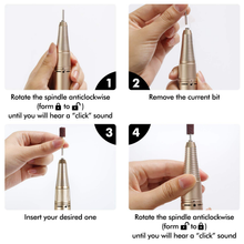 Load image into Gallery viewer, Cordless Nail Drill - Portable Efile Nail Drill, Btartbox 30000RPM Nail Drill Machine Rechargeable Electric Professional Nail Drill for Acrylic Nails, Gift for Women Home and Salon Use, Gold