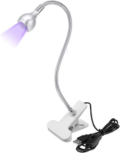 Load image into Gallery viewer, YIMOSI USB 3W LED UV Ultraviolet Phone Glue Curing Lamp,Uv Led Nail Lamp for Gel Nails,Portable Clamp Flexible Desk Lamps for Mobile Repair,Plug and Play Silver