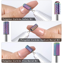 Load image into Gallery viewer, INFELING Nail Drill Bits Set - Nail Bits for Nail Drill, Efile Nail Drill Bits for Acrylic Nails 10Pcs 3/32 Inch Nail Bits for Remove Acrylic Gel Nails Cuticle Manicure Pedicure Tools