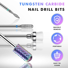 Load image into Gallery viewer, INFELING Nail Drill Bits Set - Nail Bits for Nail Drill, Efile Nail Drill Bits for Acrylic Nails 10Pcs 3/32 Inch Nail Bits for Remove Acrylic Gel Nails Cuticle Manicure Pedicure Tools