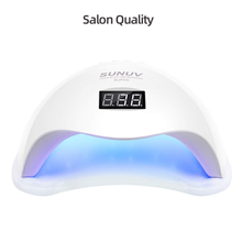Load image into Gallery viewer, UV LED Nail Lamp, SUNUV UV LED Nail Polish Dryer Gel Machine for Manicure and Pedicure with Sensor and 4 Timers SUN5