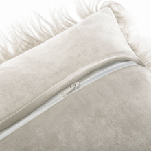 Load image into Gallery viewer, Phantoscope Merino Style Faux Fur Series Decorative Throw Pillow Cover, 18" X 18", Beige, 2 Pack