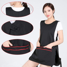 Load image into Gallery viewer, YUENA CARE Hairdresser Apron for Hair Stylist Salon Aprons Waitress Clothes Vest with Pockets Black