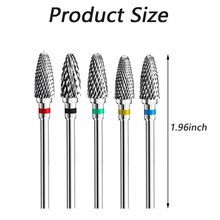 Load image into Gallery viewer, Fantexy Nail Drill Bits Set for Acrylic Nails,3/32 Inch Professional Tungsten Nail File Bits Nail Art Tools,Manicure Pedicure Shapen Remove Tools, Home Salon Use(5Pcs)