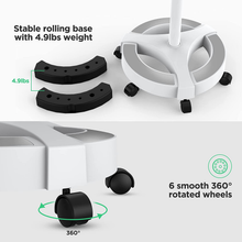 Load image into Gallery viewer, Easyinbeauty LED Magnifying Floor Lamp with Wheels - 2-In-1 Rolling Floor Lamp for Esthetician - Magnifying Work Light - Dimmable Magnifier Mag Lamp for Reading, Sewing, Crafts, Eyelash Extensions