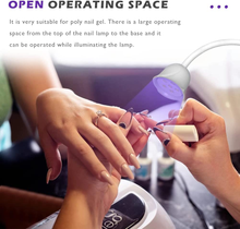 Load image into Gallery viewer, LED UV Nail Lamp, Mini Lotus Hands Free Light Rotatable Nail Dryer Quick Dry Nail Polish Curing Lamp Gooseneck Flash Cure Light for Home DIY & Salon Manicure Decor