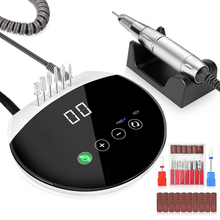 Load image into Gallery viewer, ENGERWALL 2022 the Latest Upgraded Nail Drill, 35000 RPM Electric Nail Drill with Touch Buttons and HD LED Display, Perfect for Both DIY Nail Art at Home and Professional Manicure in Salon