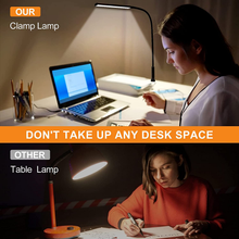 Load image into Gallery viewer, LED Desk Lamp, YOTUTUN Swing Arm Table Lamp with Clamp, Flexible Gooseneck Task Lamp, Eye-Caring Architect Desk Light, 3 Modes 10 Brightness Levels, Memory Function Desk Lamps for Home Office, 12W