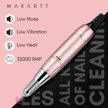Load image into Gallery viewer, Makartt Rechargeable Nail Drill Electric Nail File Pink Stephanee 35000RMP Professional Nail Drill Kit Portable E File Manicure Drill for Acrylic Nails Poly Nail Gel Polish Nail Extension Gel B-18