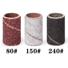 Load image into Gallery viewer, Lavinda Sanding Bands Nail Drill Bits 300Pcs Grits Electric File Nail Sanders Professional Drill Bits Set #80#150#240 Zebra Grinder Band Colorful 3/32" Mandrel Bit for Manicures Nail Drill Machine…