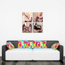 Load image into Gallery viewer, Levvarts 4 Piece Canvas Wall Art Hands Spa Picture Painting Beauty Salon Manicure Concept Posters Modern Bathroom Nail Salon Wall Decoration Framed Ready to Hang