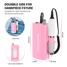 Load image into Gallery viewer, Melodysusie Professional Nail Drill - 30000 Rpm Rechargeable Portable Nail Drills with 6 Bits and 106 Sanding Bands, Cordless Electric Nail File Machine for Acrylic Gel Nails Shape Carve Polish