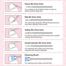 Load image into Gallery viewer, Melodysusie Diamond Cuticle Nail Drill Bits Set 10Pcs with Ceramic Nail Drill Bits Set 5Pcs for Acrylic Gel Nails Prep, Nail Art Tools for Manicure Pedicure, 3/32''(2.35Mm)
