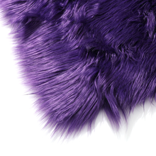 Load image into Gallery viewer, Faux Sheepskin Fur Area Rug, White Fluffy Rugs for Bedroom Living Room, Soft Fuzzy Carpets for Kids Room, Girls Room, Nursery Bedside Rug, Purple