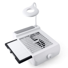 Load image into Gallery viewer, Nail Salon Dust Collector with Lamp for Acrylic Nails, Professional Nail Vacuum Cleaner Suction Fan with Stainless Steel Cuticle Pusher Manicure Tool (01)