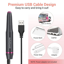 Load image into Gallery viewer, Melodysusie Electric Nail Drill, Portable Electric Nail Drill Machine for Acrylic Gel Nails, Professional Efile E File Manicure Pedicure Polishing Shape Tools for Home Salon Use, Grey
